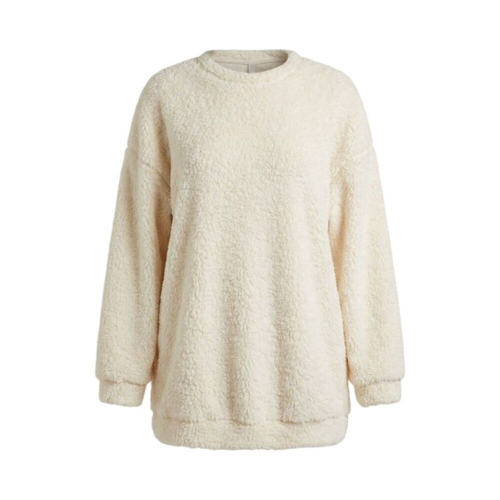 Missy Empire Womens/Ladies Borg Jumper Dress / Cream